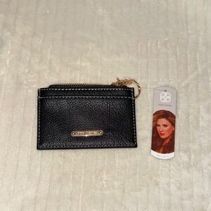 Daisy Fuentes Black Leather Card Holder